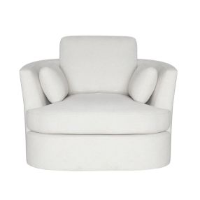 Lax California Ivory Swivel Chair color Ivory