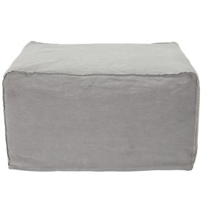 Como Linen Square Ottoman Stone - 70cm x 70cm color Stone
