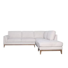 Mimi Luna Almond Corner Sofa & Ottoman - Right Hand Facing color Almond