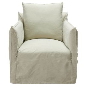 Como Linen Occasional Chair Oatmeal - 1 Seater color Oatmeal