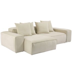 Riley Muse Flax Modular Sofa - 2 Seater Chaise color Flax