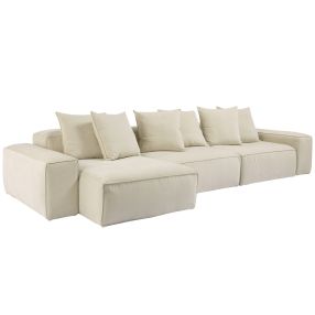 Riley Muse Flax Modular Sofa - 3 Seater Chaise color Flax