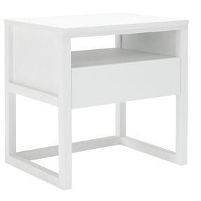 Balmain Side Table White - 1 Drawer color White