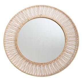 Nisa Rattan Wall Mirror - 90cm color Natural