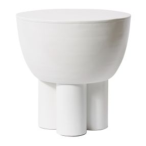 Maximus Side Table White color White