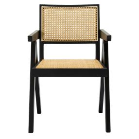 Azul Accent Chair Black and Rattan color Black