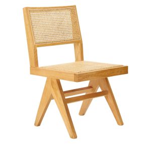 Azul Dining Armless Chair Natural and Rattan color Natural