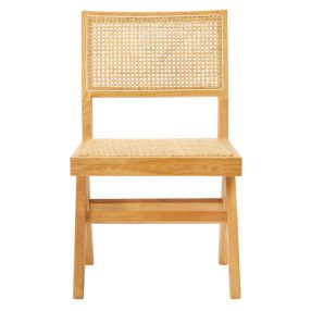 Azul Dining Armless Chair Natural and Rattan color Natural