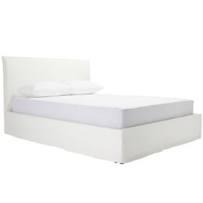 Noosa Lift Storage Bed Frame White color White