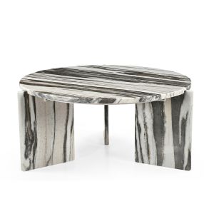 Capello White Black Viola Marble Coffee Table color White/Black