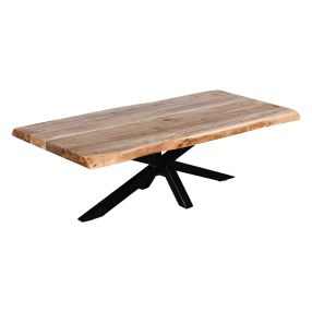 Madras Live Edge Solid Acacia Wood Coffee Table color Natural
