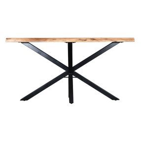 Madras Live Edge Solid Acacia Wood Console Table color Natural