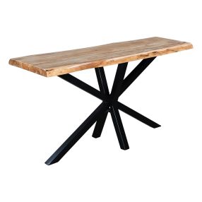 Madras Live Edge Solid Acacia Wood Console Table color Natural