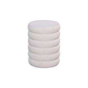 Roly Occasional Mango Wood Stool White color White