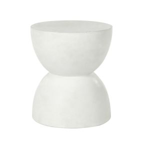 Aiko White Concrete Stool color White