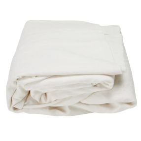 Como Linen Sofa Cover White color White