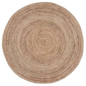 Braided Round Jute Rug - Natural color Natural