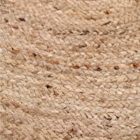 Braided Round Jute Rug - Natural color Natural