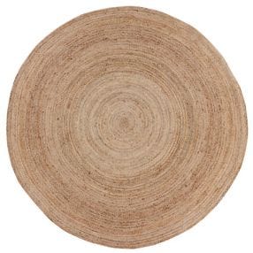 Braided Round Jute Rug - Natural color Natural