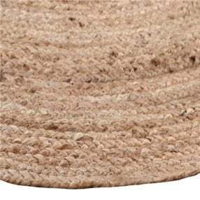 Braided Round Jute Rug - Natural color Natural