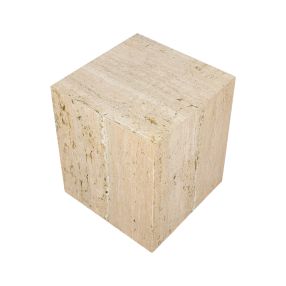 Mars Travertine Side Table 