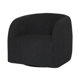 Decker Boucle Black Swivel Chair color Boucle Black