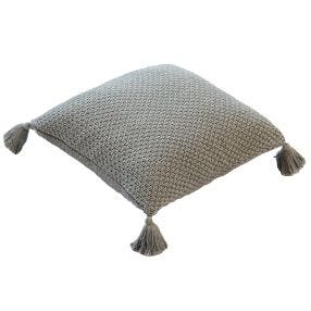 Hackney Knitted Cushion Light Grey - 50cm x 50cm color Light Grey