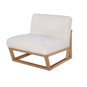 Vos Boucle Ivory Accent Chair color Ivory