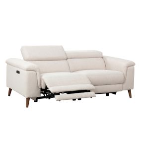 Dylan Orson Almond with 2 Electric Recliner Sofa - 3 Seater color Almond