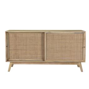 Tulum Mango Wood and Rattan Buffet - 150cm color Natural