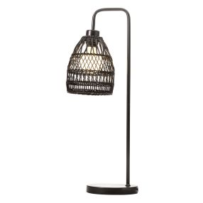 Moniz Rattan Table Lamp color Black