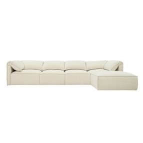 Kai Tribute Shell Modular Sofa - 4 Seater and Ottoman color Shell
