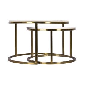 Mercer Marble Coffee Table (Nested Set of 2) - Gold color Gold