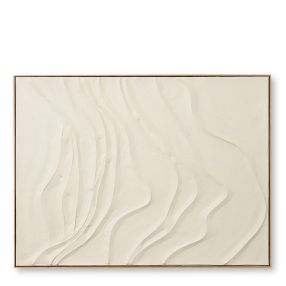 Wavy Framed Painting 120cm x 90cm color Beige/Natural