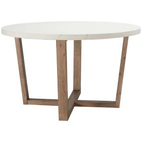 Nova Faux Marble White Round Dining Table - 130cm color White Marble