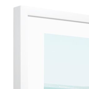 Italian Retreat White Framed Print - 114cm x 85cm color Blue