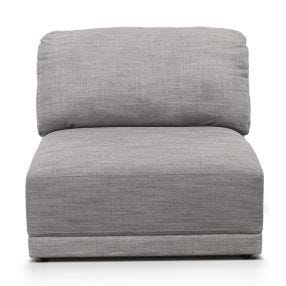 Amelia Armless Chair Module Soft Grey color Soft Grey