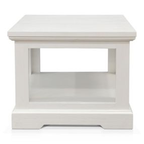 Aspen Lamp Table Brushed White color Brushed White