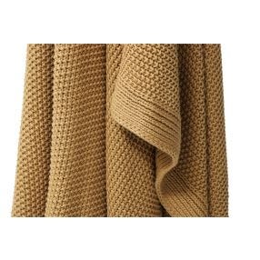 Cotswold Knitted Throw Saffron - 170cm x 130cm color Saffron