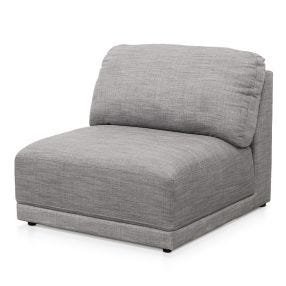 Amelia Armless Chair Module Soft Grey color Soft Grey