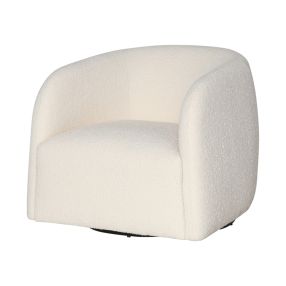 Decker Boucle Ivory Swivel Chair color Boucle Ivory