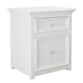 Mandalay Bedside Table White - 2 Drawer color White