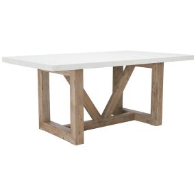 Nova Faux White Marble Dining Table color White Marble