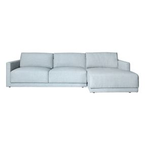 Haven California Ash Grey Chaise Sofa - 3 Seater color Ash Grey