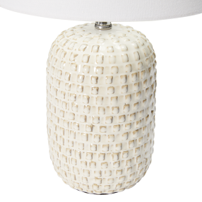 Archer Table Lamp White color White