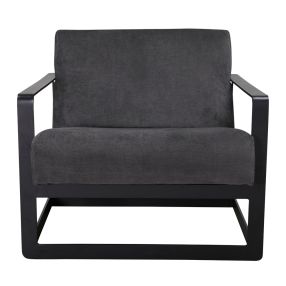Watson Black & Storm Grey Armchair color Storm Grey