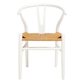 Mosman Wishbone Dining Chair White color White