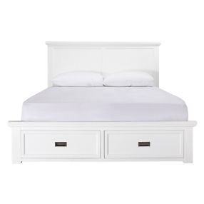 Aspen Storage Bed Frame White color White