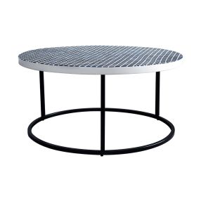 Mykonos Coffee Table color Blue/White/Black