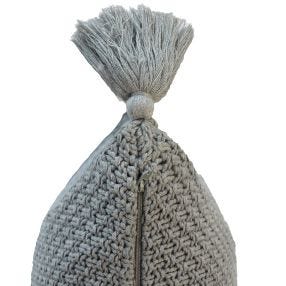 Hackney Knitted Cushion Light Grey - 50cm x 50cm color Light Grey